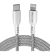 Nekmit USB-C to Lightning Charging Cable 6.6FT MFI Certified Syncing Cord for iPhone 15 Pro Max/i...