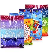 PintreeLand Medium(6.7 * 9.8inch) Happy Birthday Party Favor Bags 40 PCS Plastic Goodies Loot Bag...