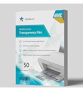 Optiazure Transparency Film, Overhead Projector Film for Inkjet Printer, Acetate Sheets for Craft...