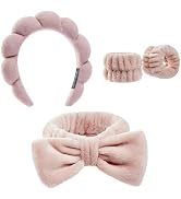 Ztomine Headbands for Women - Spa Headband and Wristband Set - Headband for Washing Face,Facial M...