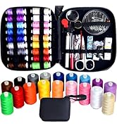 Sewing Kit with Case Portable Sewing Supplies for Home Traveler, Adults, Beginner, Emergency, Con...