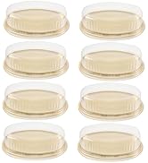 ULTECHNOVO 10pcs Transparent Oval Cake Containers Disposable Food Packaging Boxes for Cheesecake ...