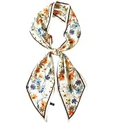 Silk Head Scarf for Hair Fashion Headwrap for Women Lightweight Neck Tie