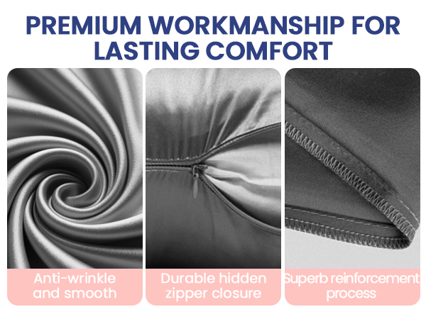 satin pillow case with zipper