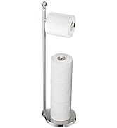 KASUNTO Toilet Paper Holder for Bathroom, Heavy Weighted Metal Free Standing Toilet Paper Storage...