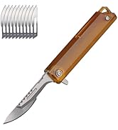 Compact EDC Folding Knife with PEI Handle – Ultra-Lightweight, One-Handed Quick Open, Keychain Re...
