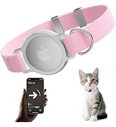 AirTag Cat Collar, Ultra Elastic Cat Tracker Collar, Airtag Holder Compatible with Apple Air Tag,...