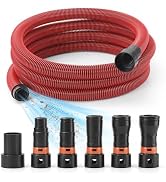 Klabb 10 Feet Dust Collection Hose Kit for Home and Shop Vacuums System with 6 Adapters of Woodwo...