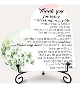 Thank You Gifts for Women Men Friends Mom, Express Your Gratitude with this Wood Heart Plaque Hom...