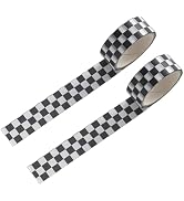 Fade-Resistant Checkerboard Duct Tape - Black and White Plaid Design for Arts and Crafts, Home De...