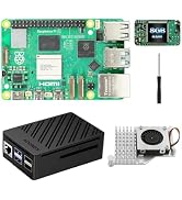 SANOOV Raspberry Pi 5 Kit 8GB RAM Board with Active Cooler and ABS Case | Better Cooling with Act...