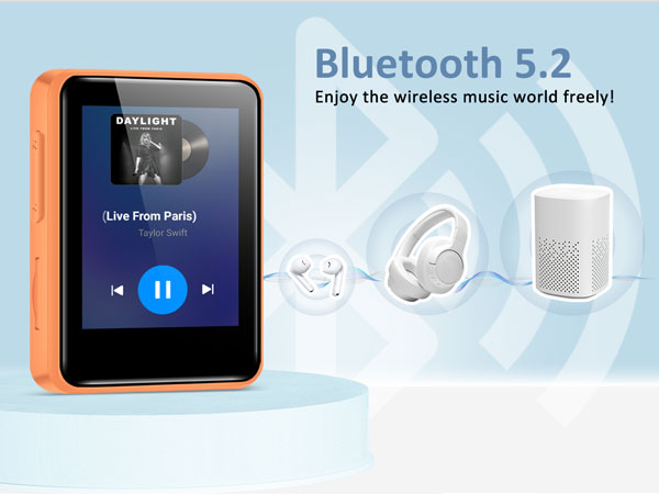 bluetooth mp3 player,bluetooth music player,wireless mp3 player,bluetooth connection
