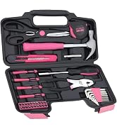 HANTINSTINA 39-Piece Household Tools Kit - Comprehensive and Essential Repair Set Ideal for Women...