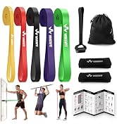 WHATAFIT Resistance Bands,Pull Up Assist Bands Set with Handles, Exercise & Workout Bands with Do...