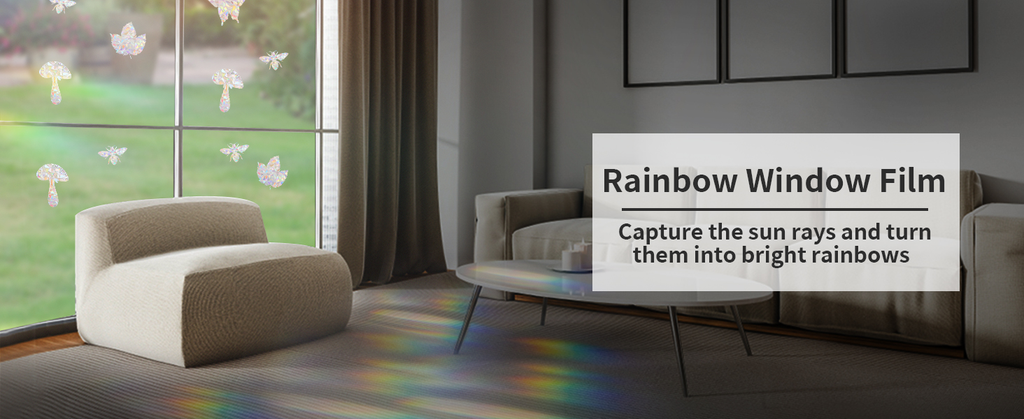 window clings rainbow stickers film