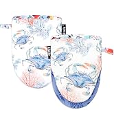Alselo Mini Oven Mitts,2pk - Silicone Little Kitchen Gloves, Heat Resistant with Non-Slip Grip an...
