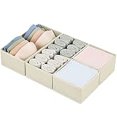 DIMJ Drawer Organizers for Clothing, Set of 4 Dresser Drawer Organizers, Fabric Closet Organizers...