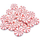 50 Pcs Red White Resin Christmas Xmas Sewing Buttons Round Sewing Buttons Craft Decorative for Cl...