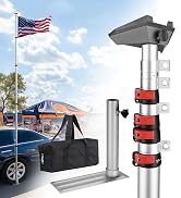 Yescom EZ GO Starlink Mini Pole Mount Kit with Pipe Adapter & Tire Base 14FT Telescopic Starlink ...