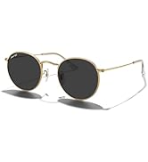 MERRY'S Trendy Round Metal Polarized Sunglasses for Women and Men Retro Classic Vintage Shades S6447