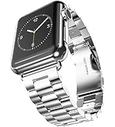 PINHEN Strap Compatible with Apple Watch 41mm 45mm,Stainless Steel Replacement Watch Band Metal S...