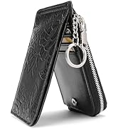 GAEKEAO Small Credit Card Holder Wallet for Women RFID Leather Slim Wristlet Keychain Wallets Wit...