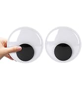 Axlksia 6 Inches Large Googly Eyes Self Adhesive, 2 Pcs Novelty Wiggle Giant Googly Eyes, Black W...