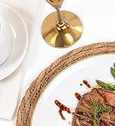 Festiva 350Pcs Gold Plastic Plates - White and Gold Dinnerware Set Disposable include 10" & 7" Pl...