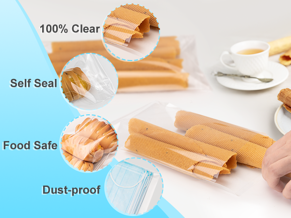 Aubeco Self Sealing Cellophane Bags