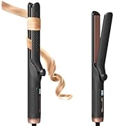 Hahahope Hair Straightener and Curler 2-in-1, 360° Airflow Styler Curling Iron, 1.25 Inch Curling...