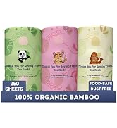 MOTHER EARTH Bamboo Paper Towels | 2-Ply, 3 Rolls, 250 Sheets per Roll | Gentle for Sensitive Ski...