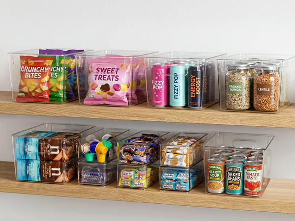 8 plastic bins