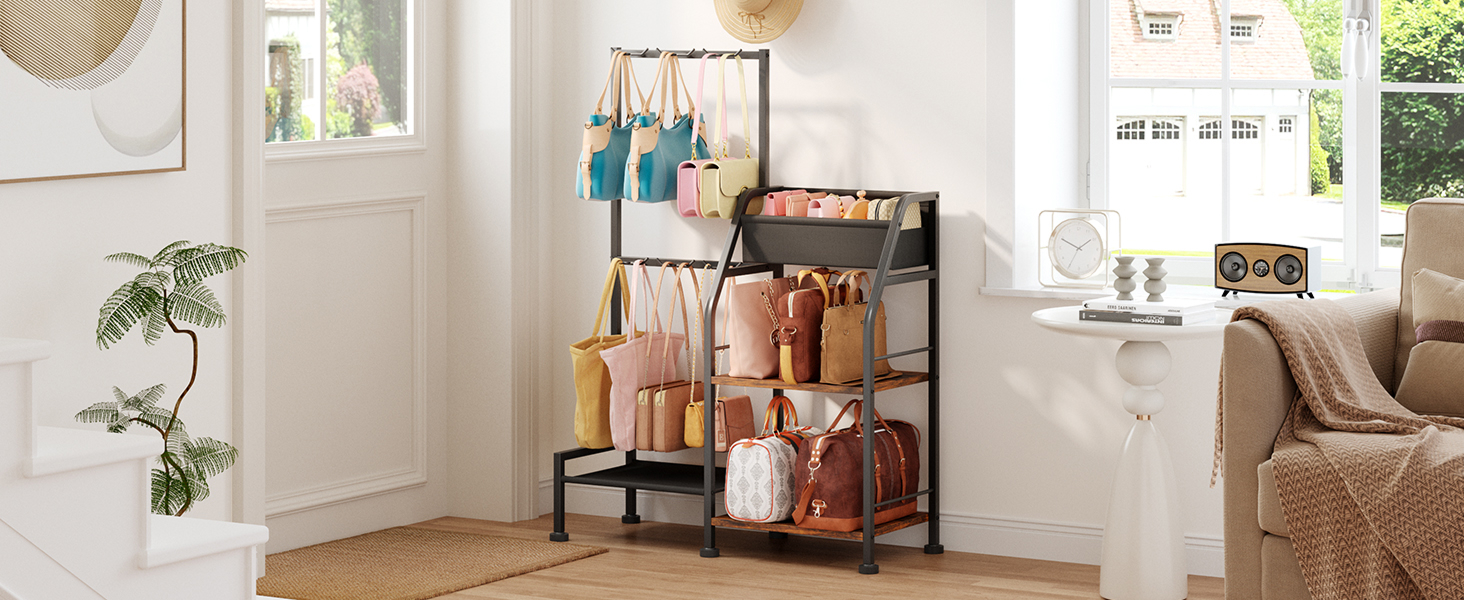 standing shelf for living room organizador de bolsos storage for purses small floor shelf