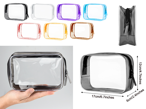 PLULON 2 Pack Clear Travel Toiletry Bag