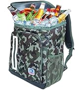 BAGNEER Camo Camping Cooler Backpack 25L, Insulated Picnic Lunch Box Bag, Leak-Proof Lightweight ...