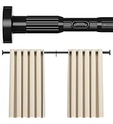 AIZESI 41-144 Inch Heavy Duty Black Tension Curtain Rod - No Drilling, Adjustable, Rust-Resistant...