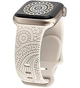 TOYOUTHS Boho Engraved Band Compatible with Apple Watch Band 42mm 41mm 40mm 38mm Women Men, Bohem...