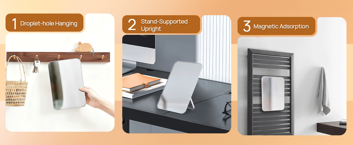 Product demonstration sequence showing step-by-step assembly or setup of a white furniture piece against neutral background.