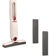 HORWIA Mini Mop Portable Self-Squeeze(3Cotton Head + 1 Handle),Bathroom Kitchen Dish Counter Glas...