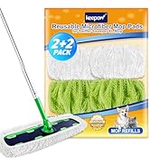 KEEPOW Reusable XL Wet Pads Compatible with Swiffer XL Sweeper, X-Large Dry Sweeping Cloths, Wet ...