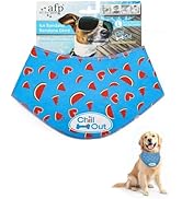 ALL FOR PAWS Cooling Bandana for Dogs, Dog Cooling Collar Neck Wrap, Ice Dog Bandanas for Large D...