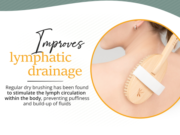 dry brushing body brush for lymphatic drainage, bath brush, dry brush, exfoliator