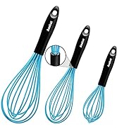 ANAEAT Silicone Balloon Whisk, Perfect for Non-Stick Cookware, Milk and Egg Beater Blender, Heat ...