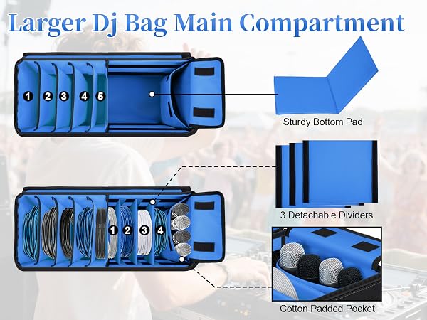 Larger Dj Bag Main Compartment