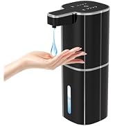 Automatic Liquid Soap Dispenser, Touchless Hand Soap Dispenser, USB Rechargeable, 4 Adjustable Le...
