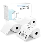 3 Roll 1.96''x 1.18'' (50mm x 30mm) Label Maker Tape, Genuine Overlaminate Sticker Thermal Label ...
