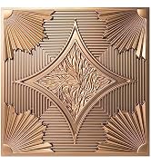 Art3d Drop Ceiling Tiles 24x24 in Bronze (12-Pack, 48 Sq.ft), 3D Wainscoting Panels Glue Up 2x2