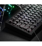 dagaladoo Black Spider Web Key caps Shine Through Keycap Set Side Printed Keyboard caps Cherry Pr...