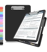 ANZNKU Clipboards with Storage, 13x9.6 Heavy Duty Nursing Clipboard Foldable, Plastic Storage Cli...