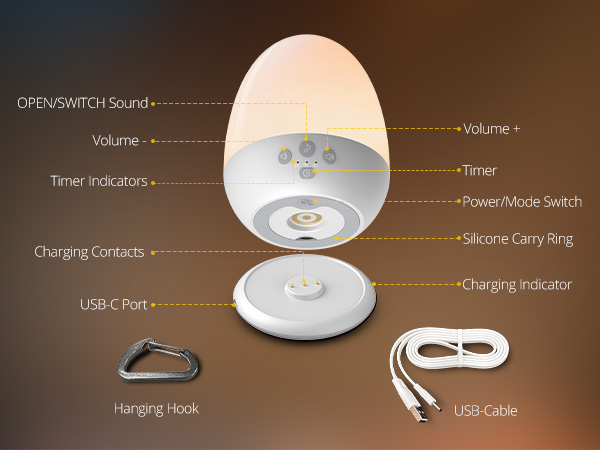 Baby Night Light with White Noise